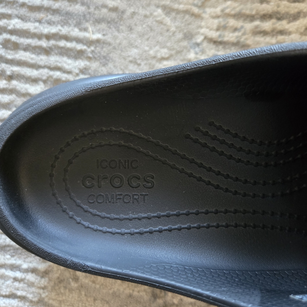 CROCS Black Platform Loafer Flats - Picture 10 of 10